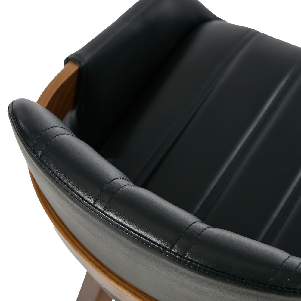 Bentwood Dining Chairs Set 4 PU Leather | Simpledeals