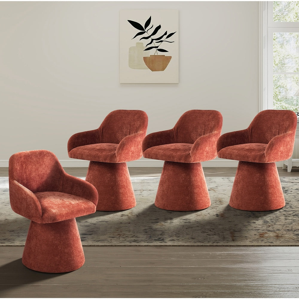 Red Swivel Dining Chair 48x45x76cm