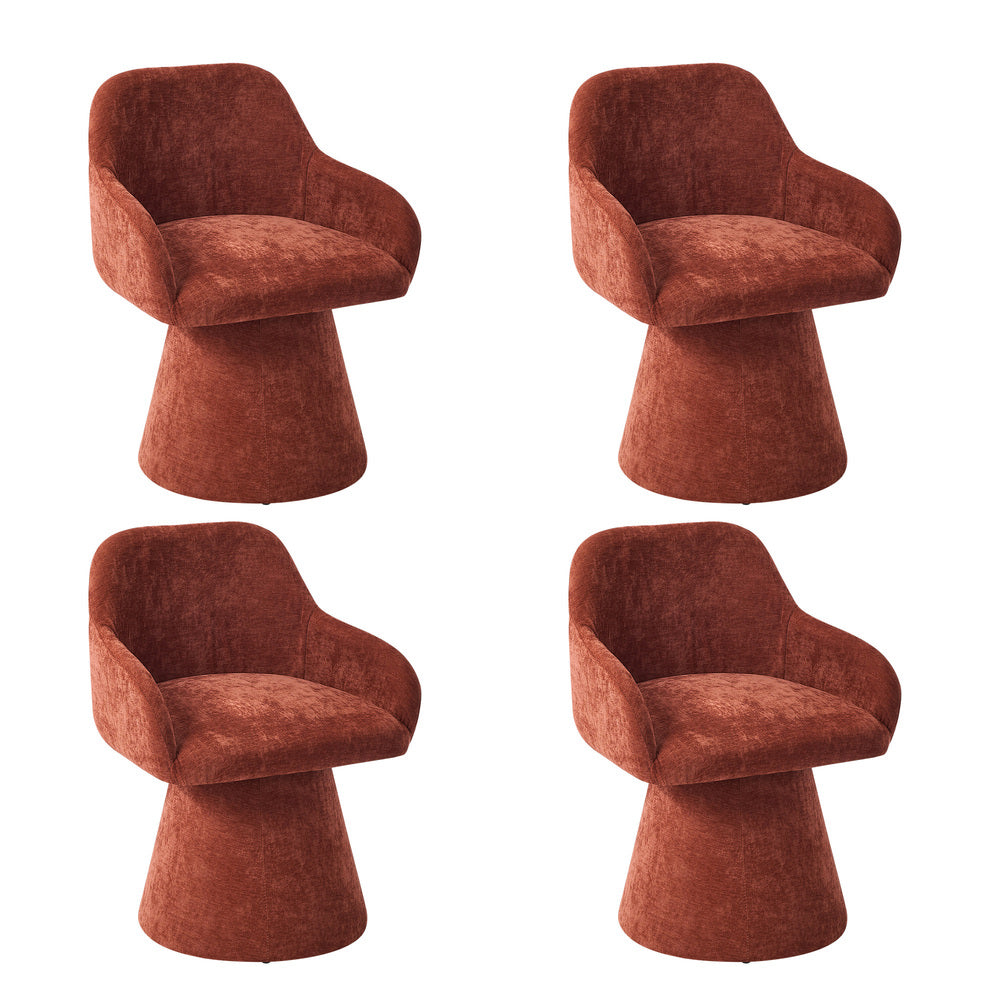 Red Swivel Dining Chair 48x45x76cm