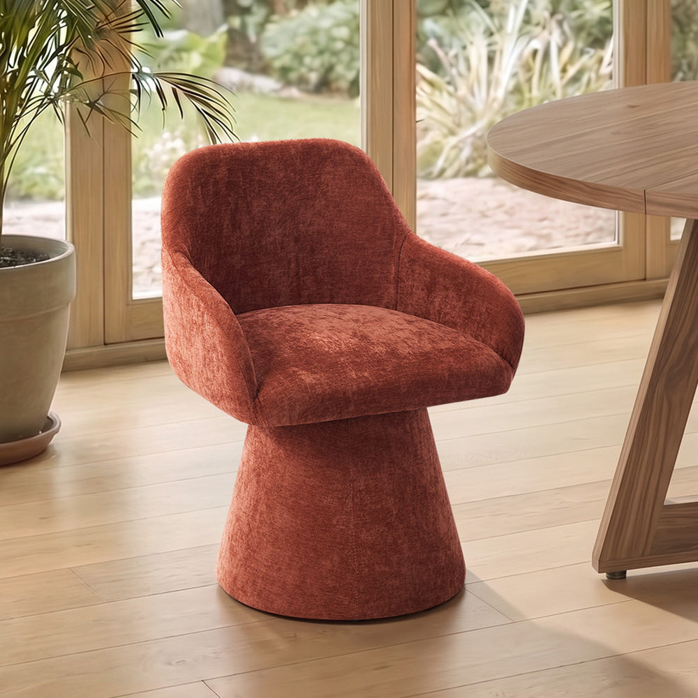 Red Swivel Dining Chair 48x45x76cm