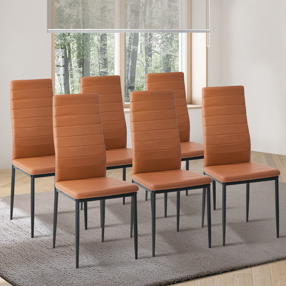 Dining Chairs High Back Brown 42x43.5x96cm