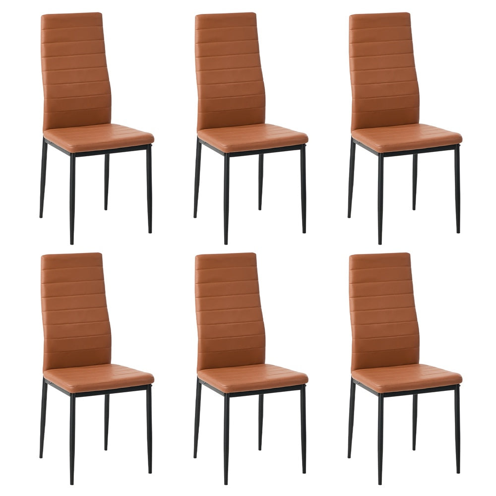 Dining Chairs High Back Brown 42x43.5x96cm