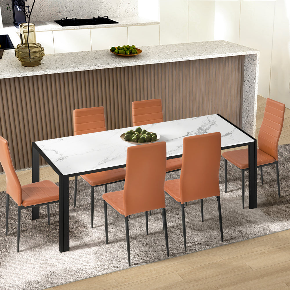 Dining Chairs High Back Brown 42x43.5x96cm