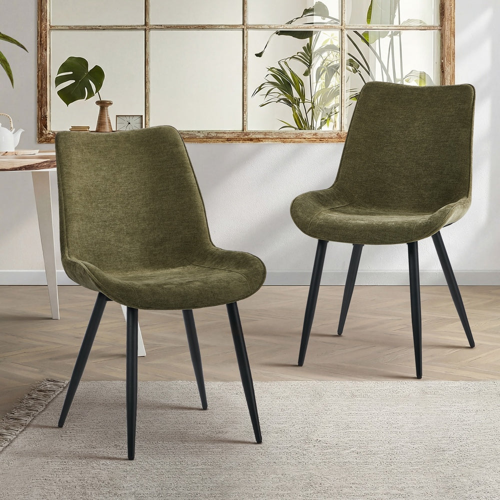 Accent Dining Chairs Linen Fabric