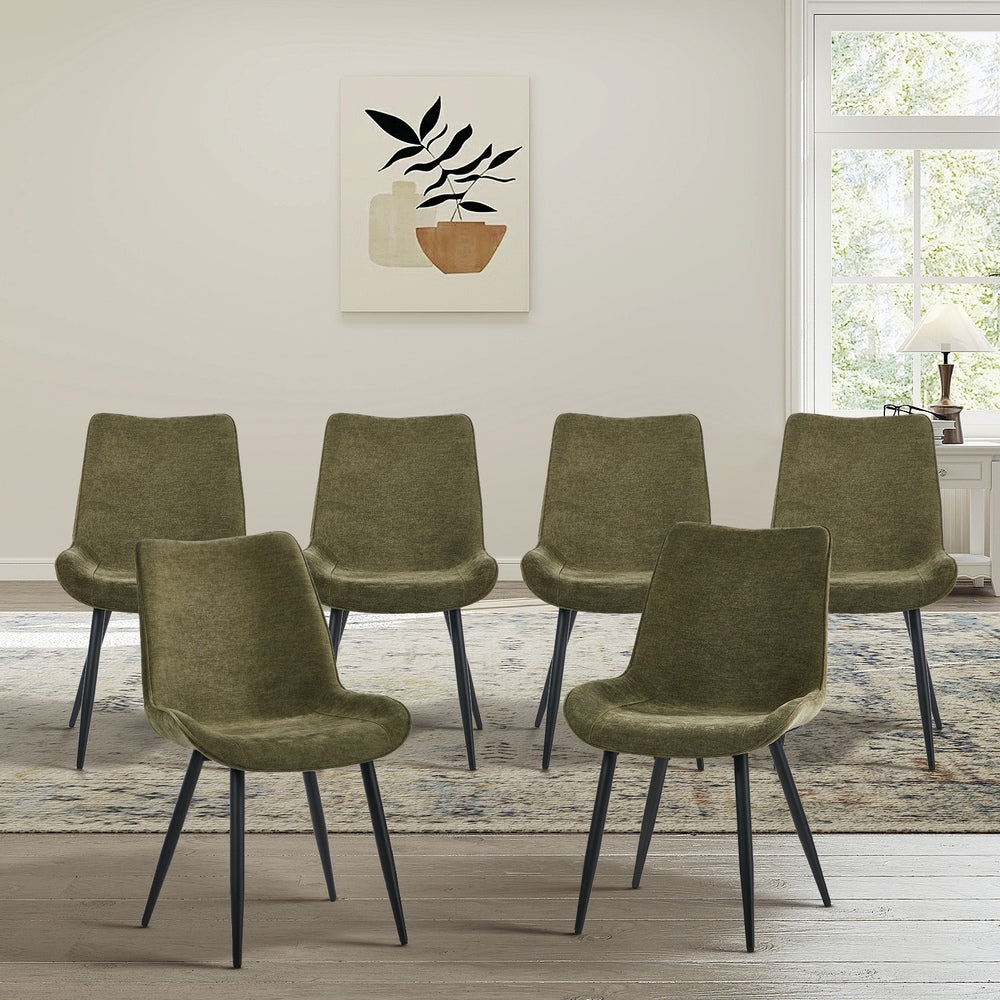 Accent Dining Chairs Linen Upholstery