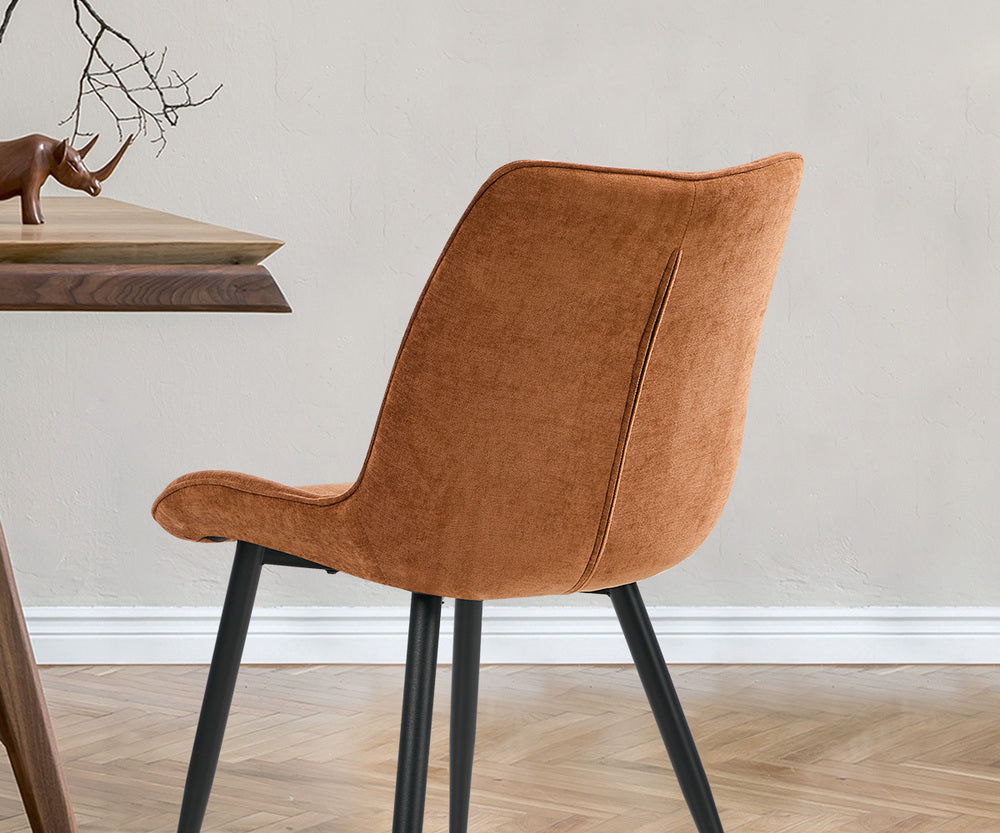 Dining Chairs Orange Upholstered