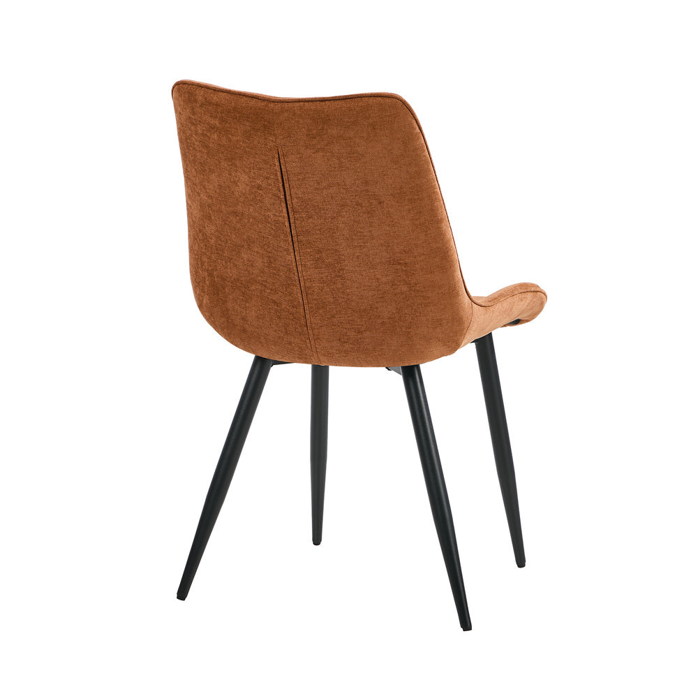 Accent Dining Chairs Orange Linen