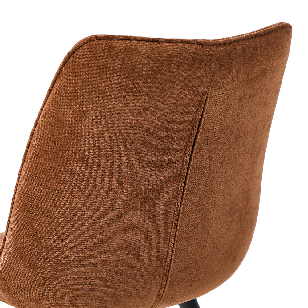 Accent Dining Chairs Orange Linen