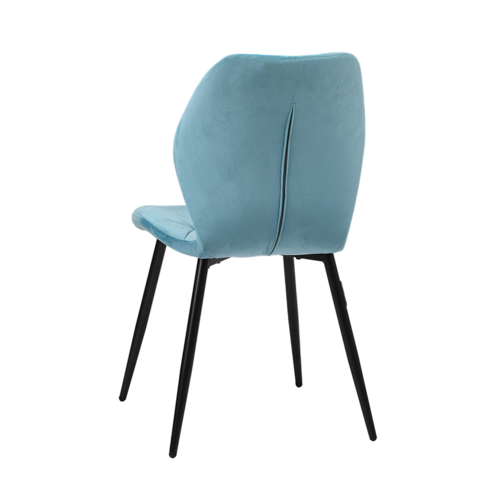 Dining Chairs Velvet Blue/Grey