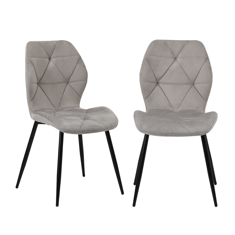Dining Chairs Velvet Blue/Grey