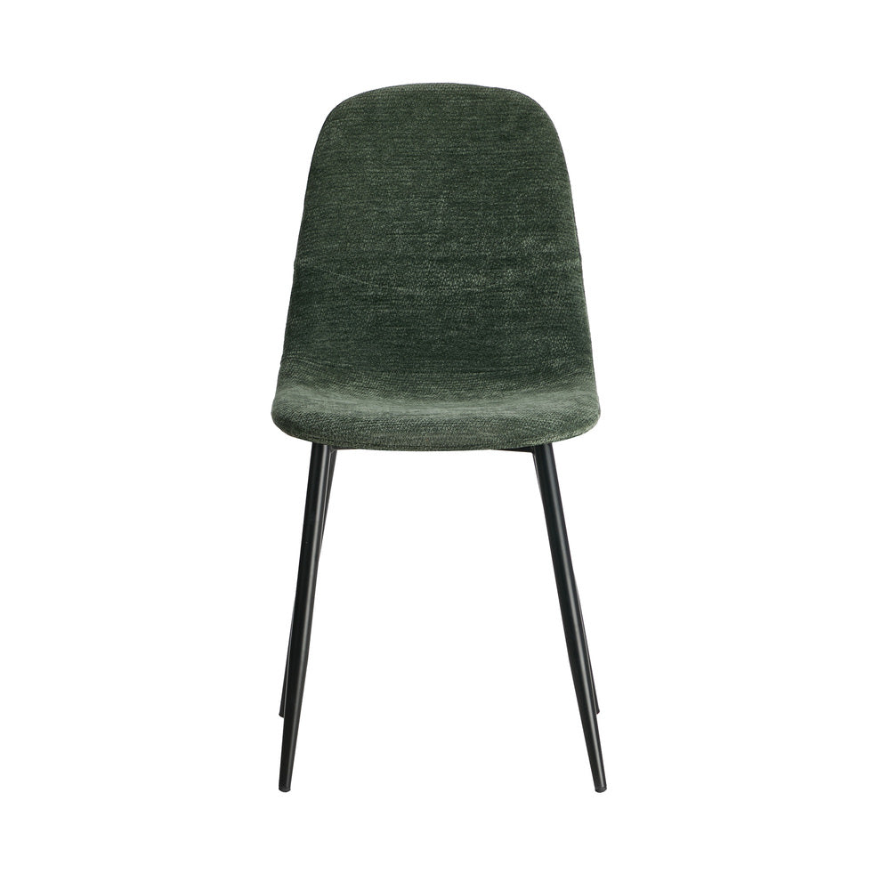 Green Chenille Dining Chairs Set of 2 | Simpledeals