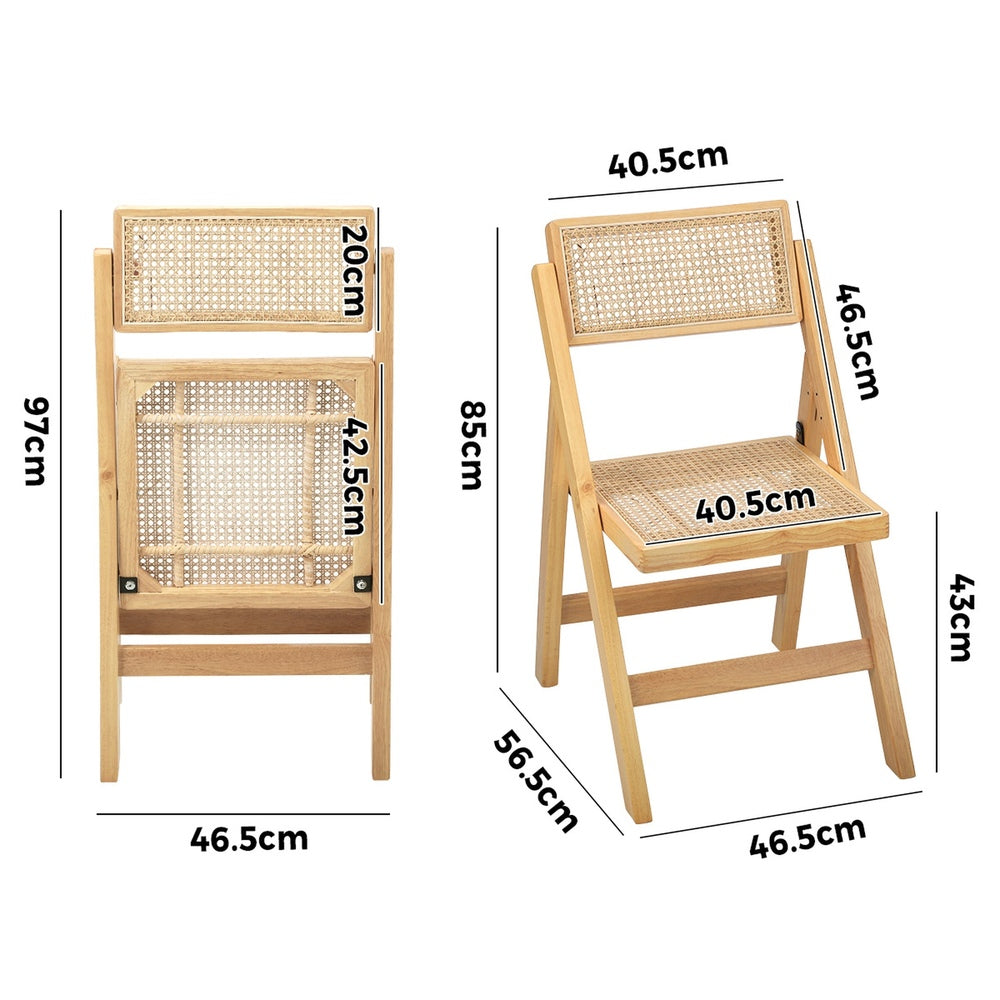 Dining Chairs Folding Rattan Chair Wooden