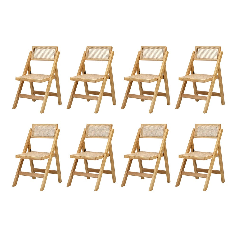 Dining Chairs Folding Rattan Chair Wooden
