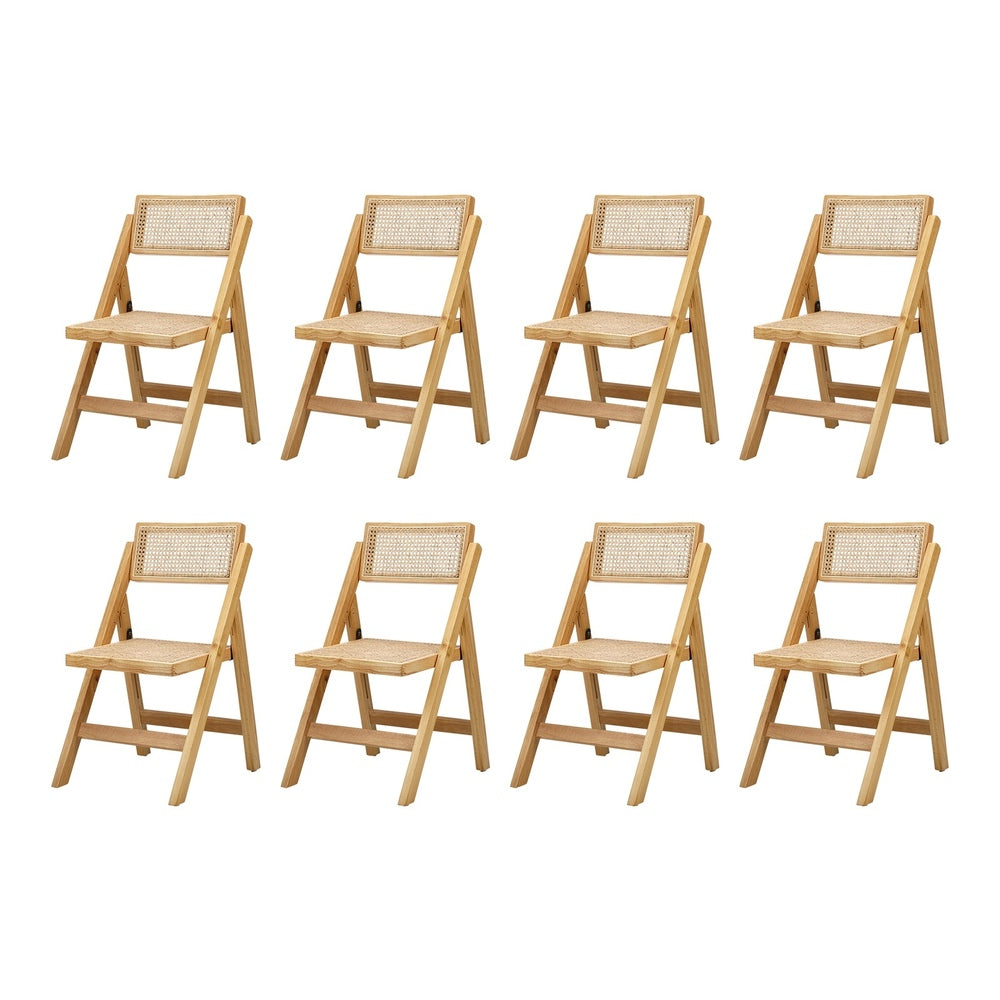 Dining Chairs Folding Rattan Chair Wooden