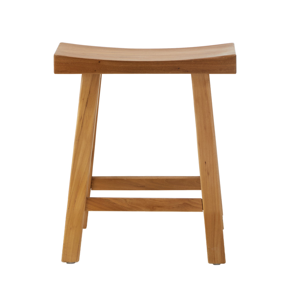 Elm Wood Dining Stool Solid Timber Seat | Simpledeals