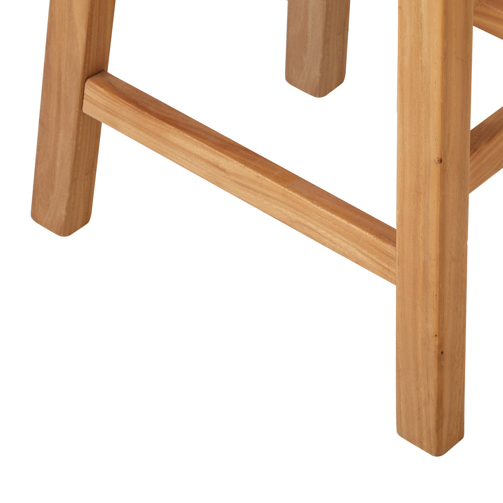 Elm Wood Dining Stool Solid Timber Seat | Simpledeals