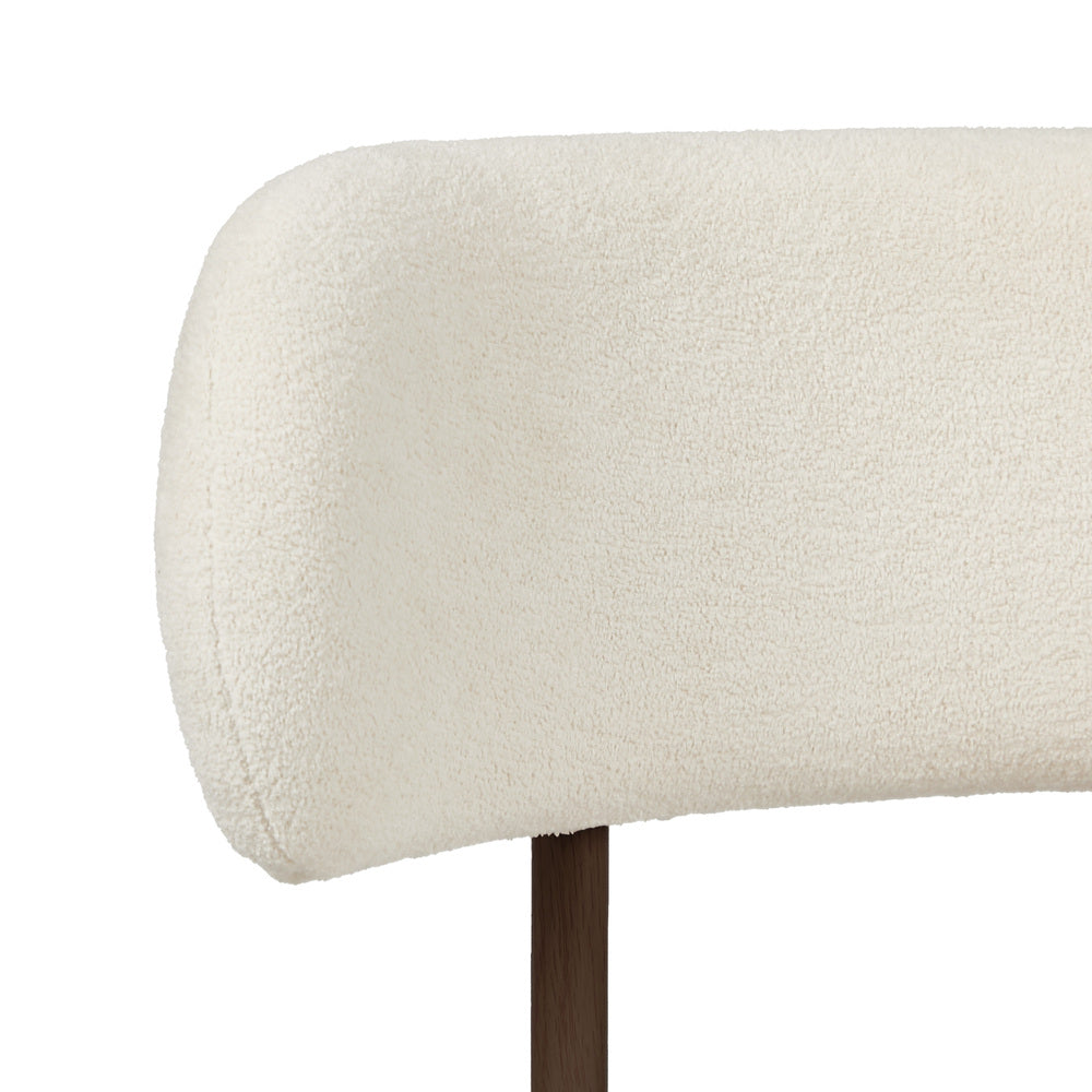 Dining Chairs Boucle White 51.5x51.5x77cm