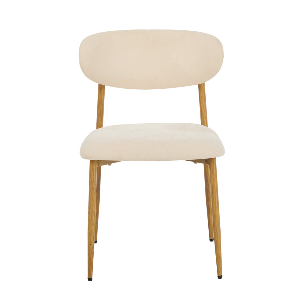 Beige Dining Chairs Boucle 79x50x42cm