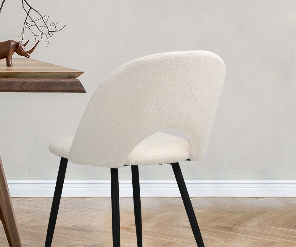 4Pcs/6Pcs Dining Chairs Accent Chair Armchair Sherpa White