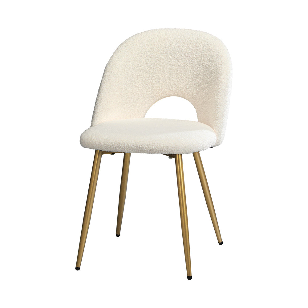 Dining Chairs Armchair Sherpa White