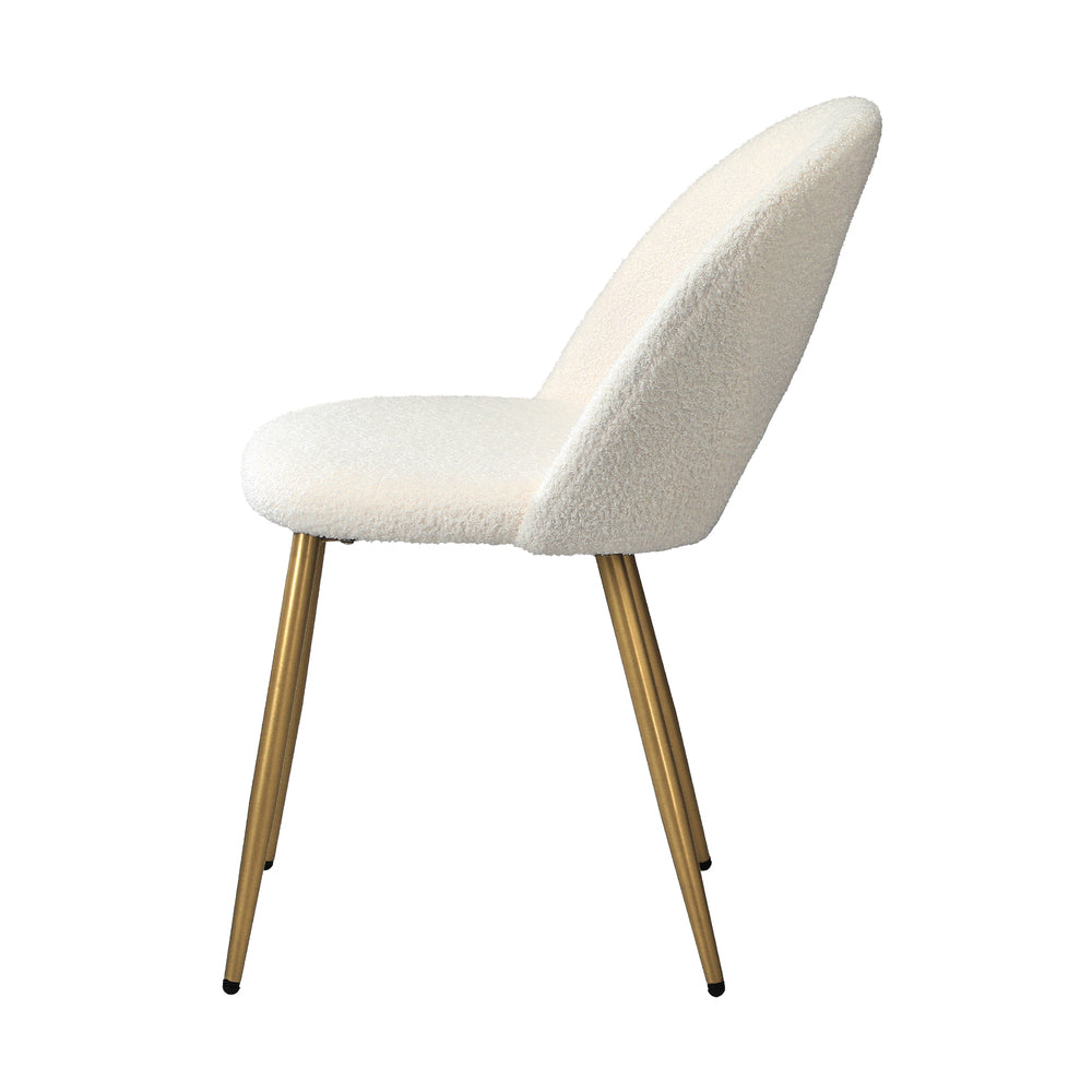 Dining Chairs Armchair Sherpa White