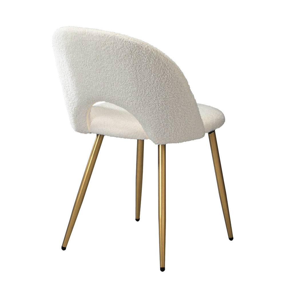 Dining Chairs Armchair Sherpa White