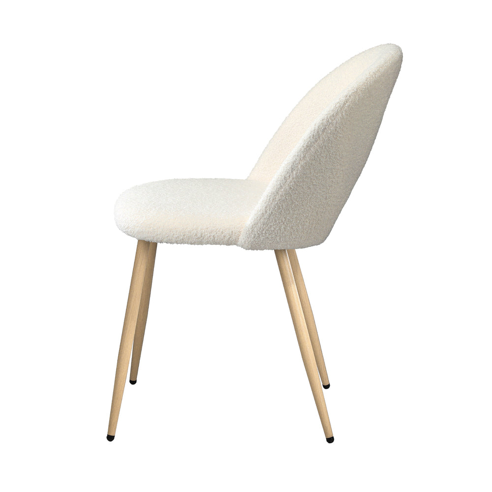 Dining Chairs Armchair Sherpa White
