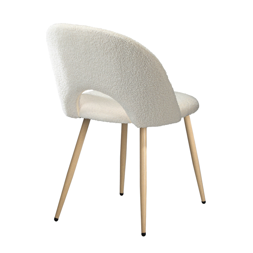Dining Chairs Armchair Sherpa White