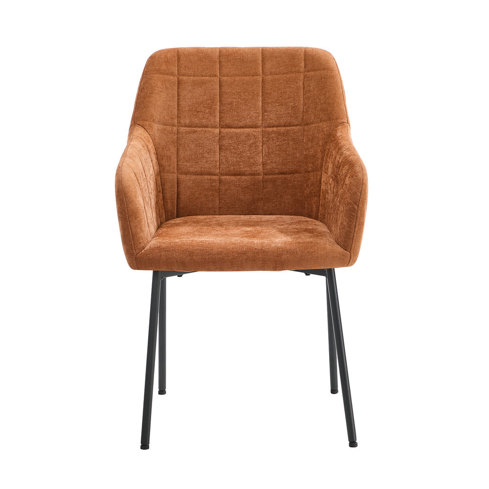 Dining Chairs Orange Chenille