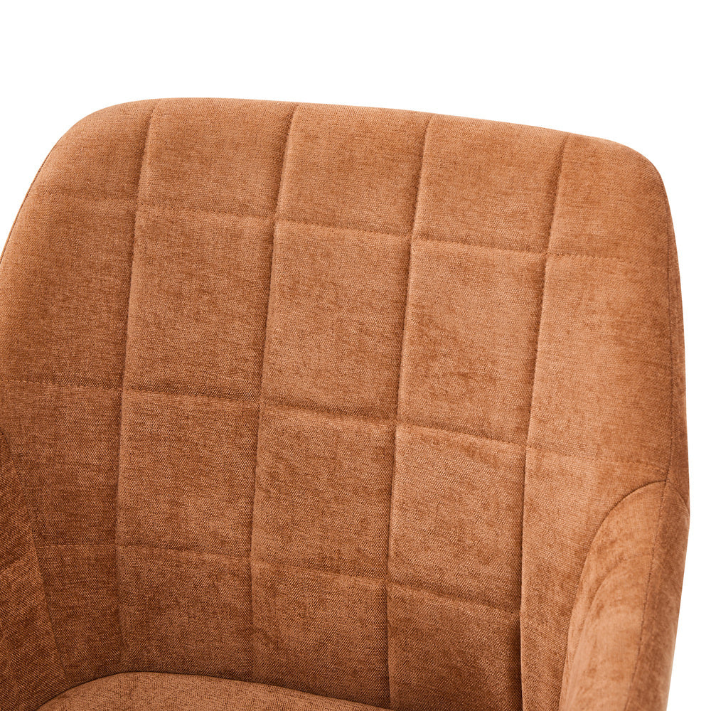 Dining Chairs Orange Chenille