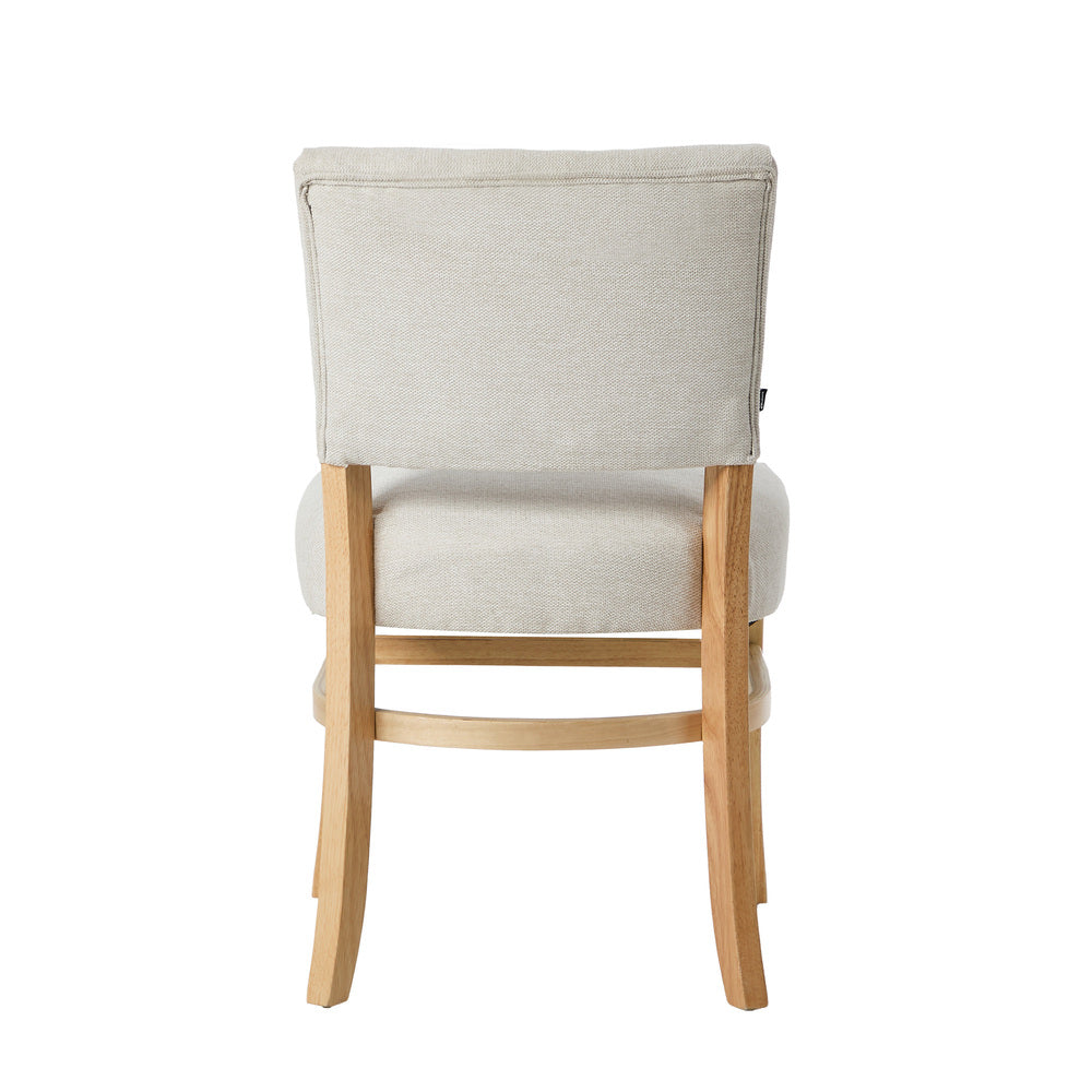 Dining Chairs Set of 4 Rubberwood Beige | Simpledeals