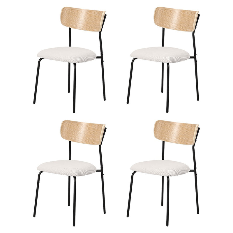 4/6/2/8 PCS Dining Chairs Padded Kitchen Chair Corduroy Beige, Dining Chair