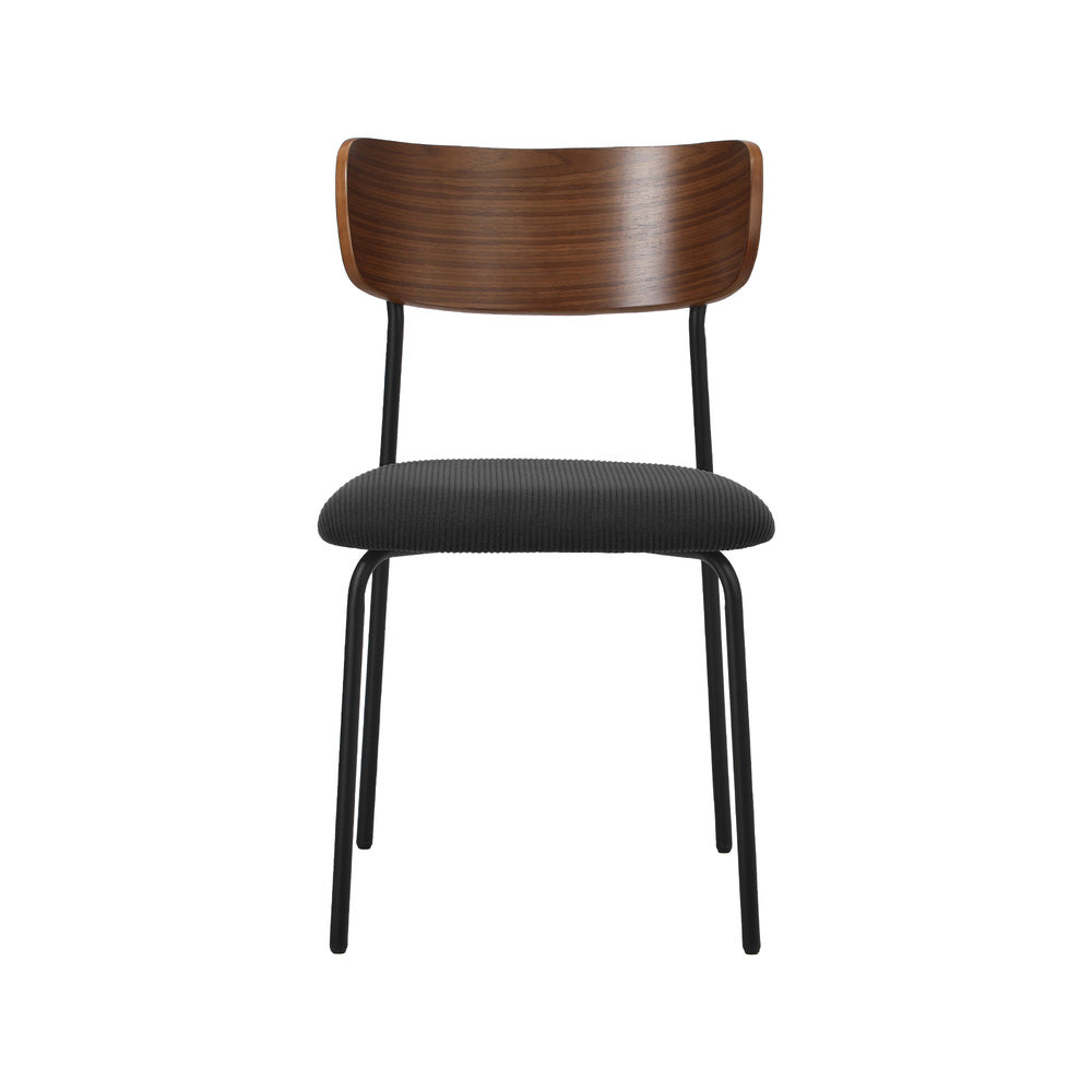 Black Corduroy Dining Chairs Set of 4 | Simpledeals