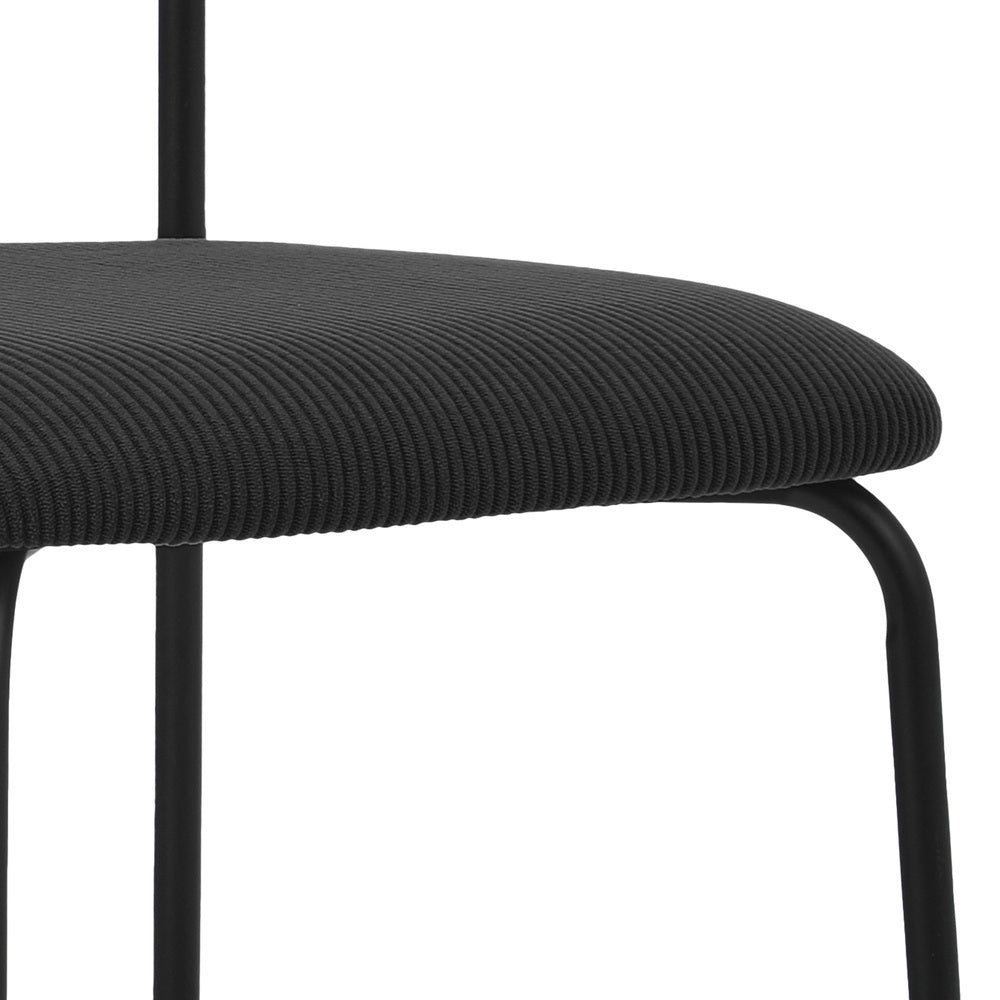 Black Corduroy Dining Chairs Set of 4 | Simpledeals