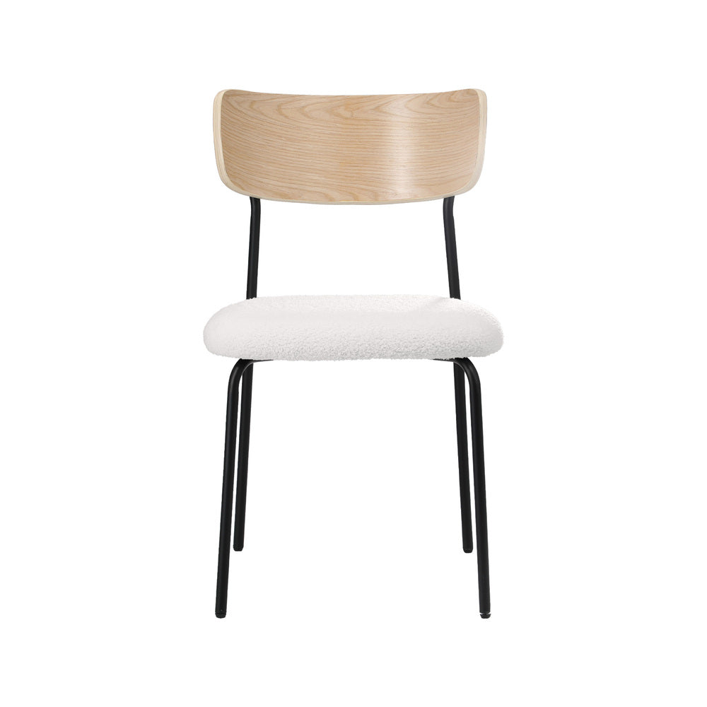 Sherpa Dining Chairs Set of 4 Padded | Simpledeals