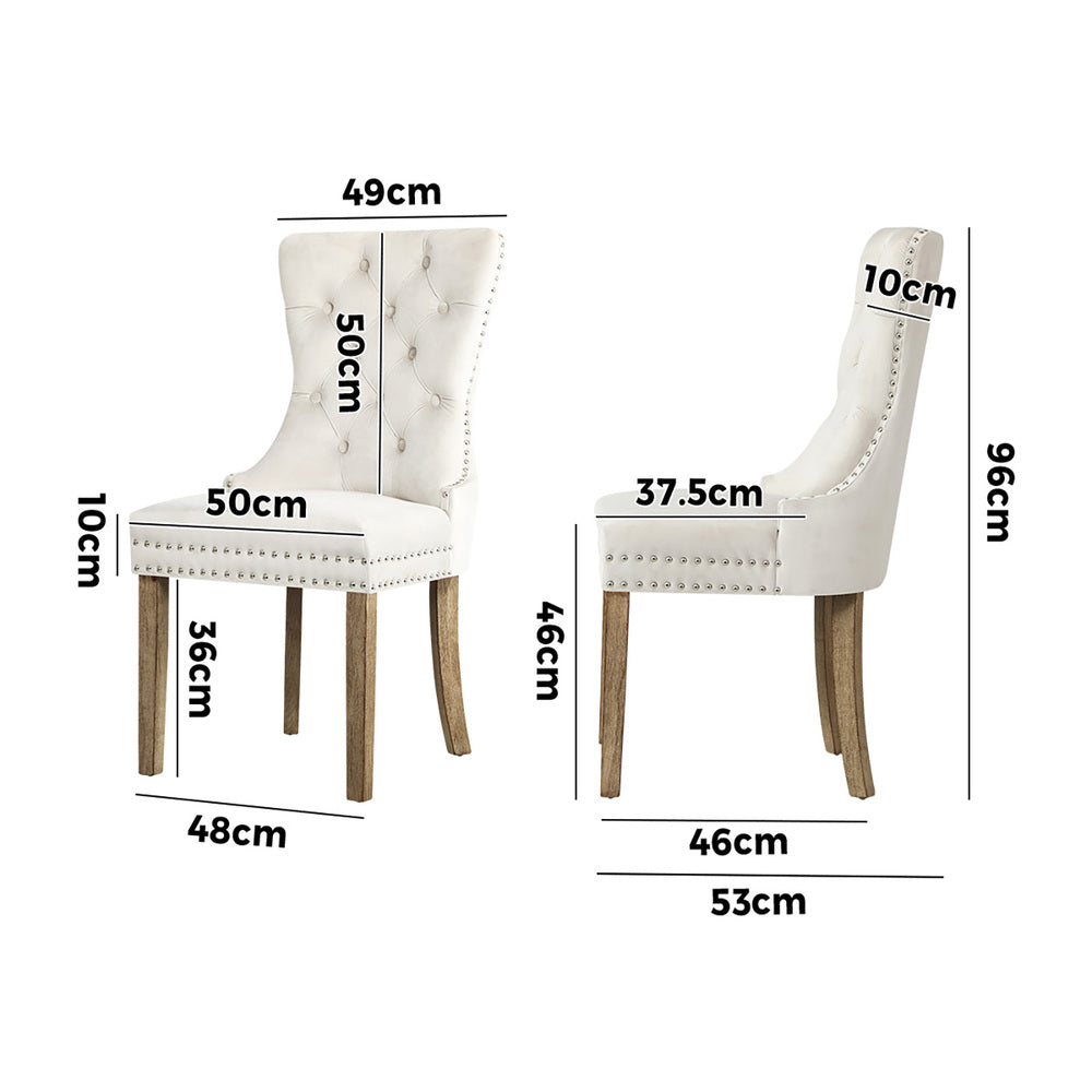 Modern Grey Wooden Frame Dining Chairs with Tufted Upholstery