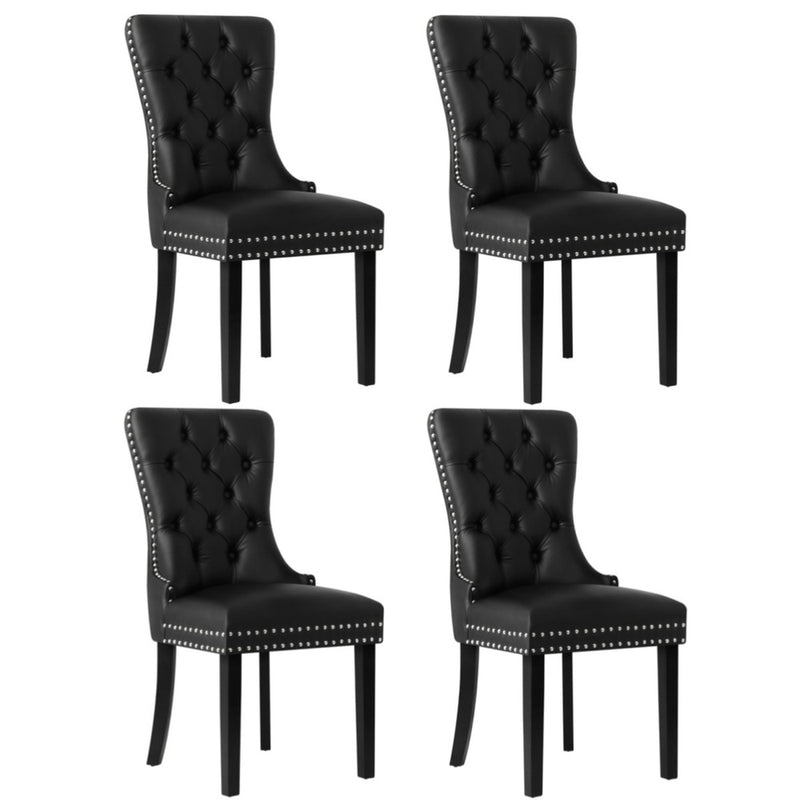 Dining Chairs French Provincial Tufted PU Leather/Velvet with Dining Chair