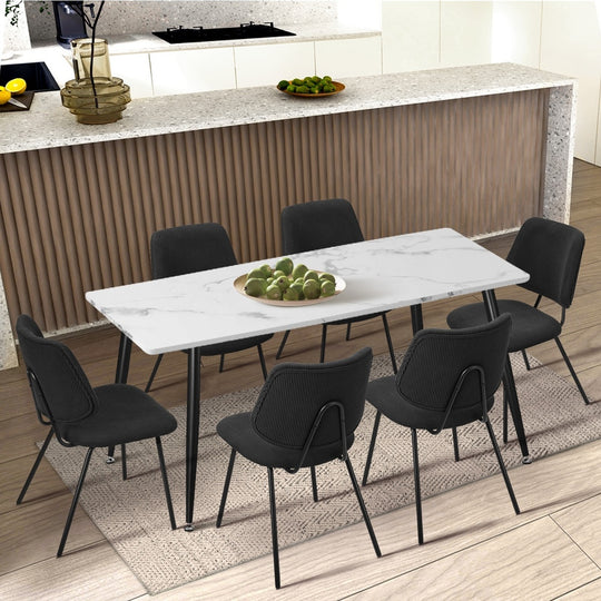 4x Dining Chair Vintage Retro Polyester Padded Dark Grey, Dining Chair