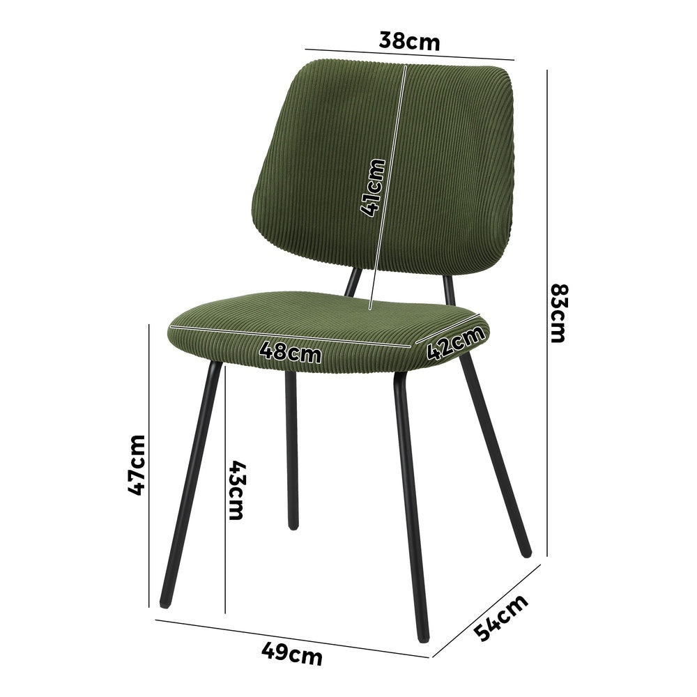 6x Dining Chair Vintage Retro Polyester Padded Dark Grey