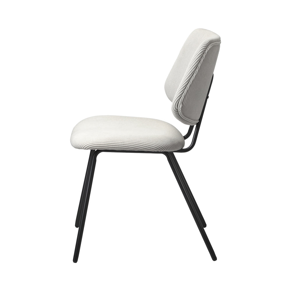 2x Dining Chair Vintage Retro Polyester Dark Grey