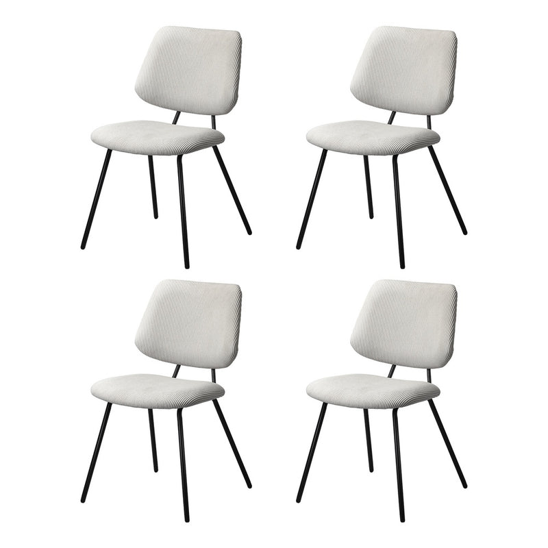 4x Dining Chair Vintage Retro Polyester Padded Dark Grey | Dining Chair - photo 25