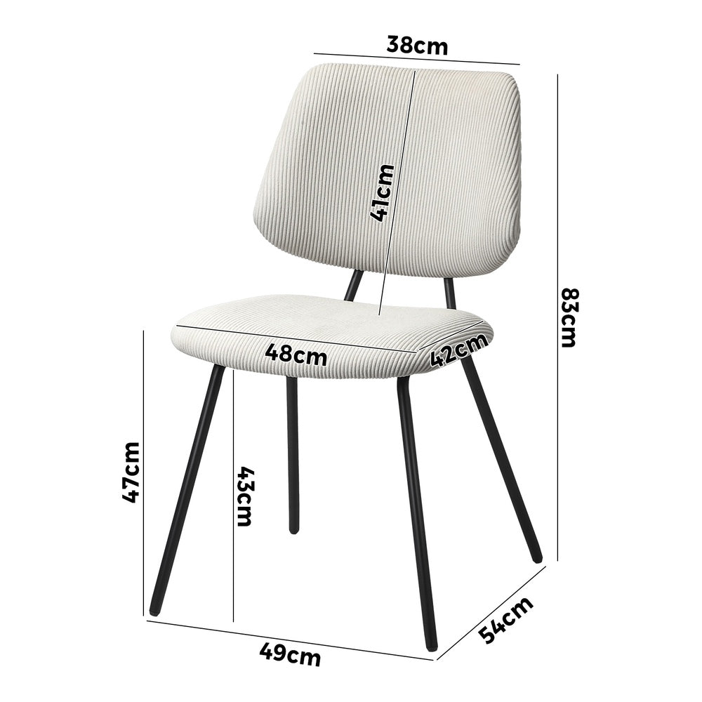 6x Dining Chair Vintage Retro Polyester Padded Dark Grey