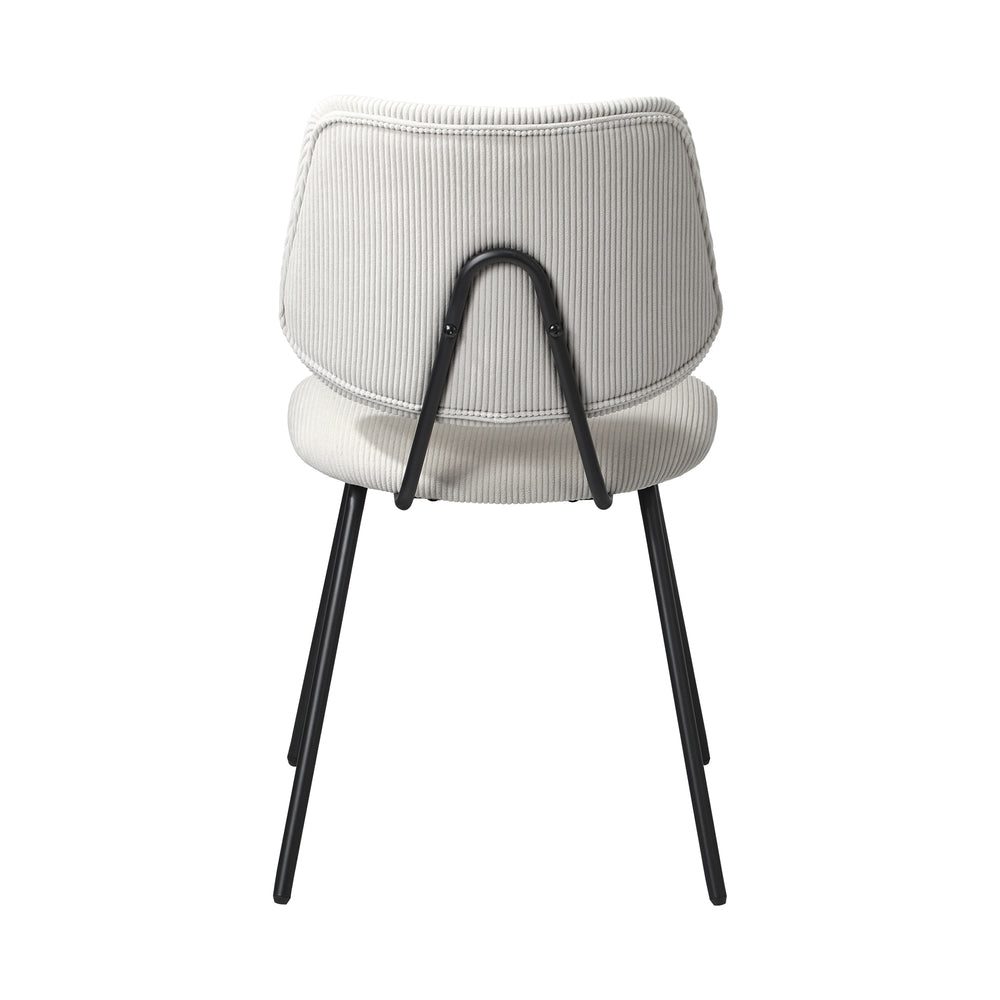 6x Dining Chair Vintage Retro Polyester Padded Dark Grey