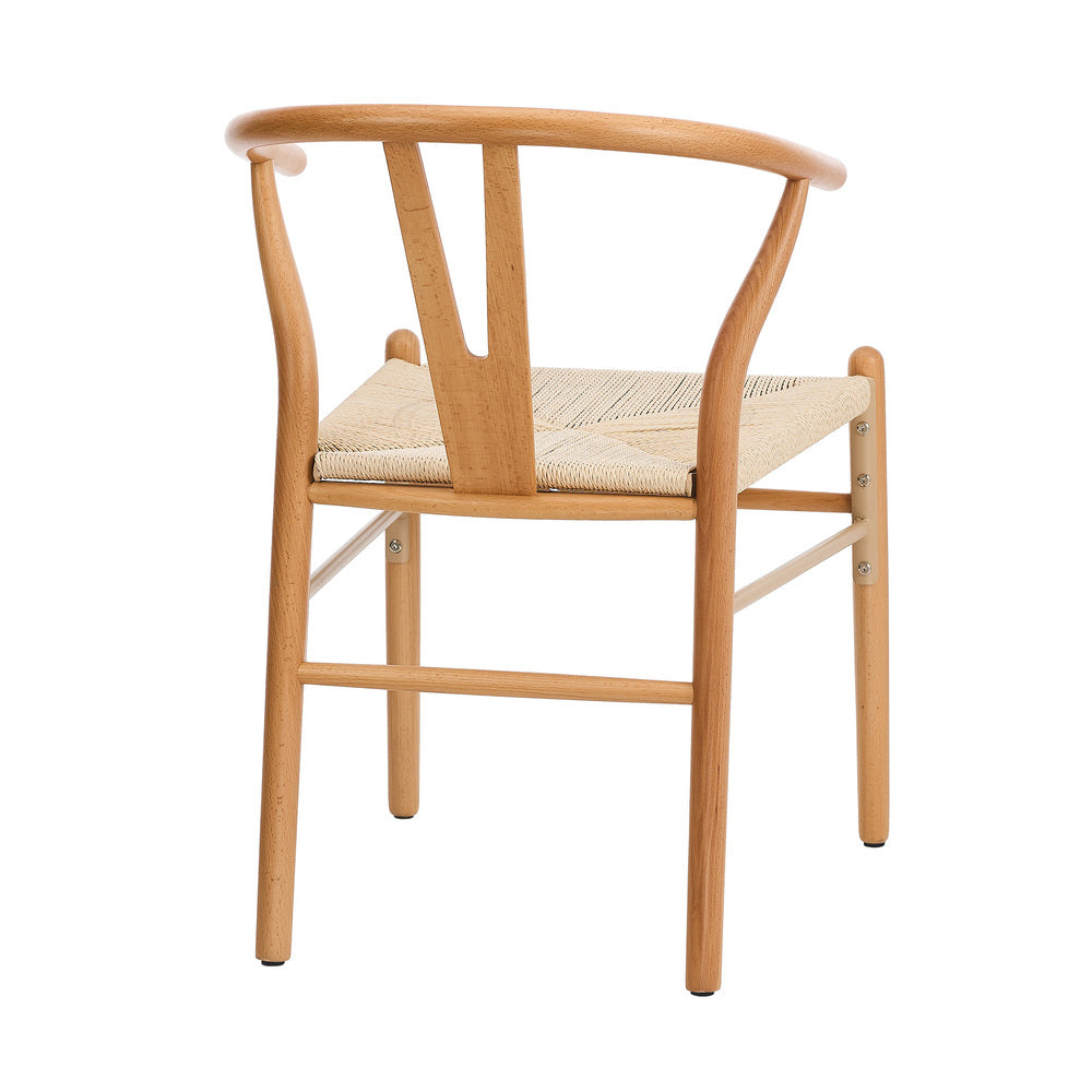 Set of 6 Wooden Dining Chair Wishbone Shaped Chair