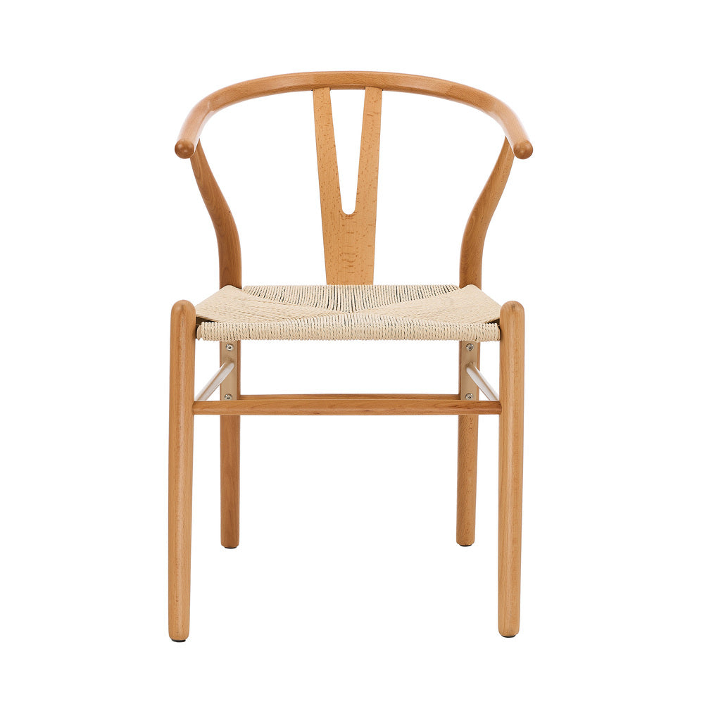 Set of 8 Wooden Dining Chair Wishbone Shaped Chair