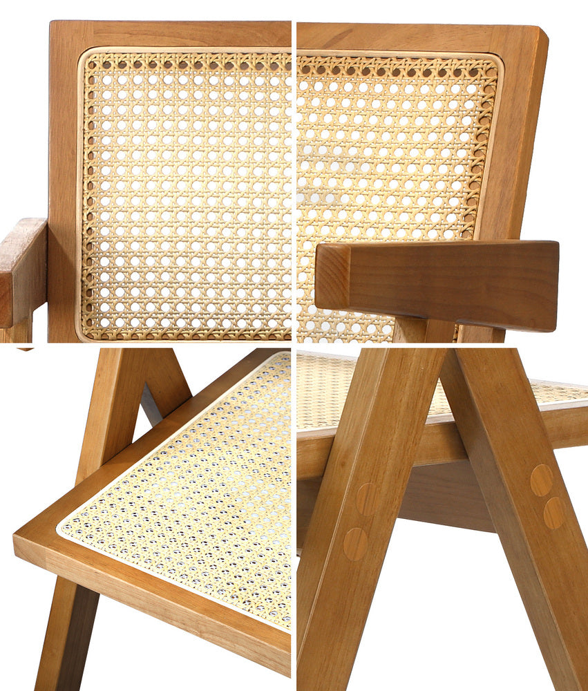 Dining Chairs Rattan Chair Wooden Balck/Walnut