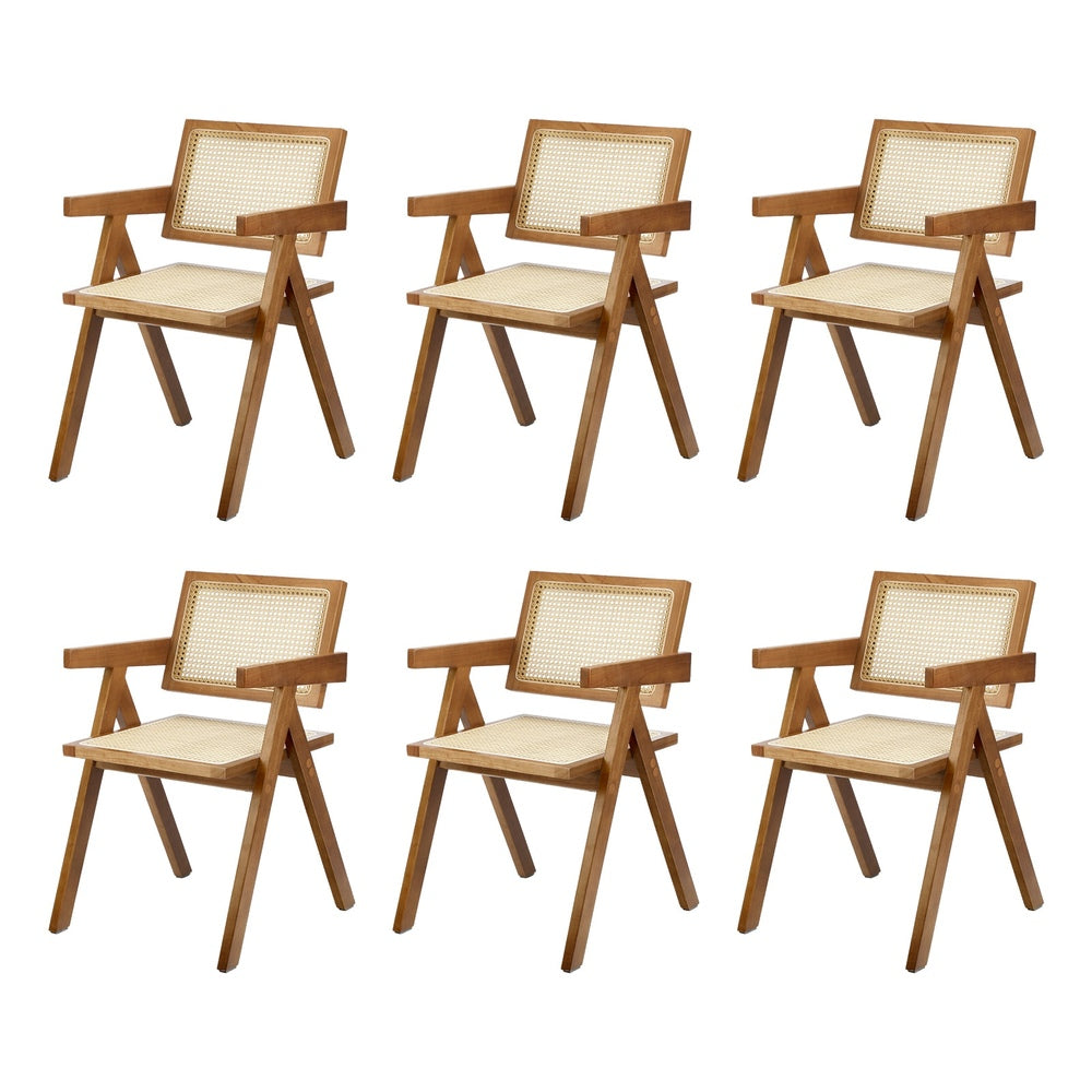 Dining Chairs Rattan Chair Wooden Balck/Walnut