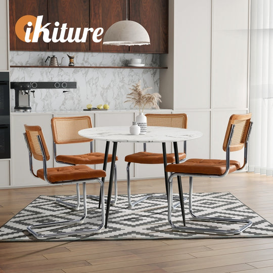 2x 4x 6x Rattan Dining Chair Cesca Replica PU Leather/Velvet | Dining Chair