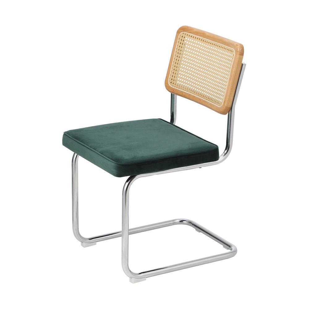 2x 4x 6x Rattan Dining Chair Cesca Replica PU Leather/Velvet
