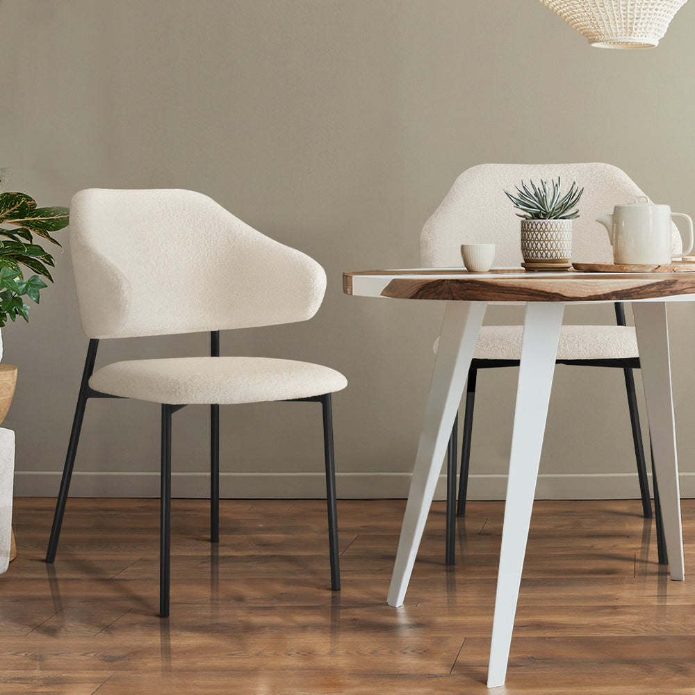 4x Dining Chairs Tub Fabric Grey&Black